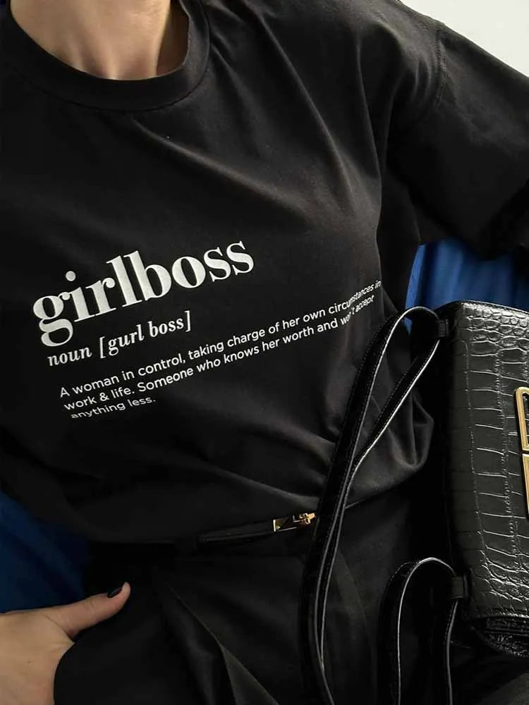 BKQU Letter Printed Women Long Sleeve T-Shirt Cotton Loose O Neck Pullover Tees Casual All-match Female Harajuku Streetwear 2025