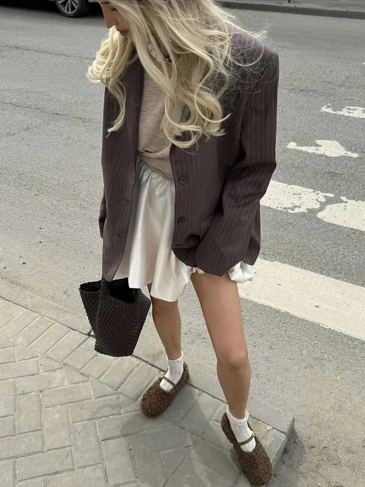 BKQU Elegant Satin A-Line Skirt Women Ball Gown 2025 Spring Summer Casual Pleated High Waist Female Solid Y2k Party Mini Skirts